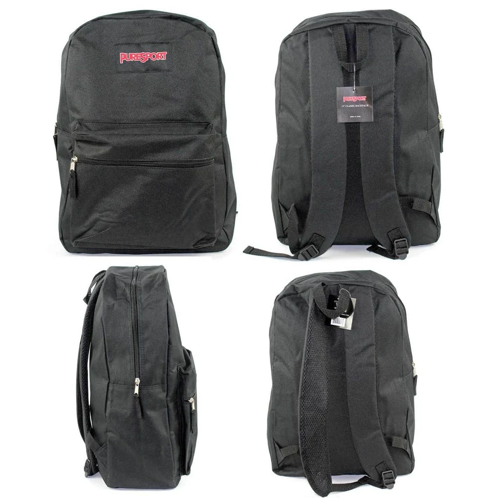 Classic Backpacks - Black 17" 1