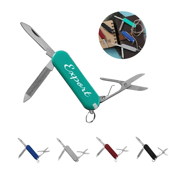 Custom Stainless Steel 3 in 1 Pocket Knife Tool — Compact Outdoor Multi-Tool 1