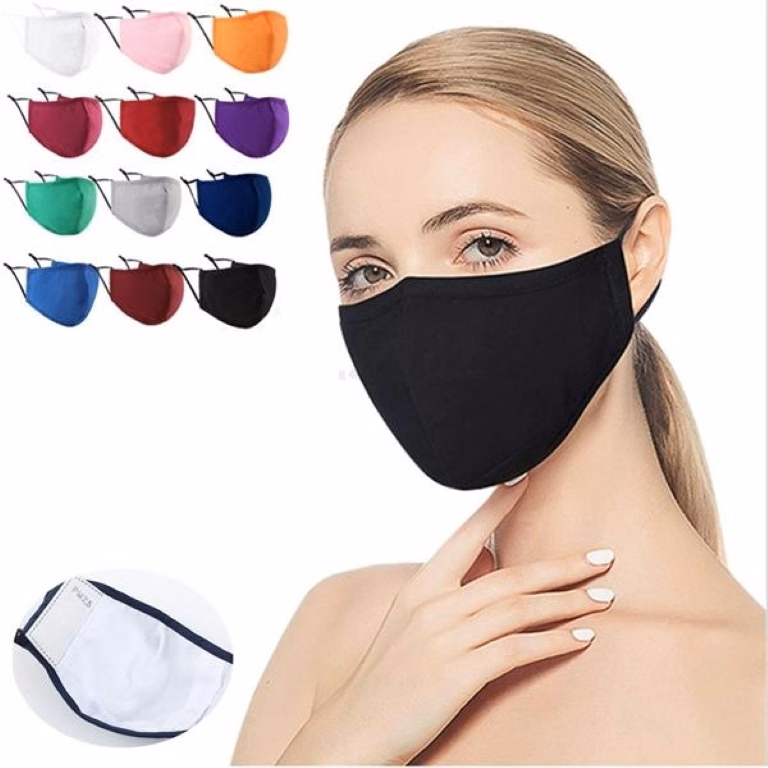 Washable and Reusable Cotton mask with nose clip/ Ear Loop