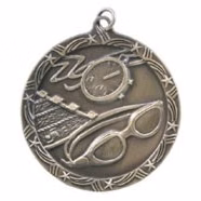 Swimming Shooting Star Medal, 2 1/2"