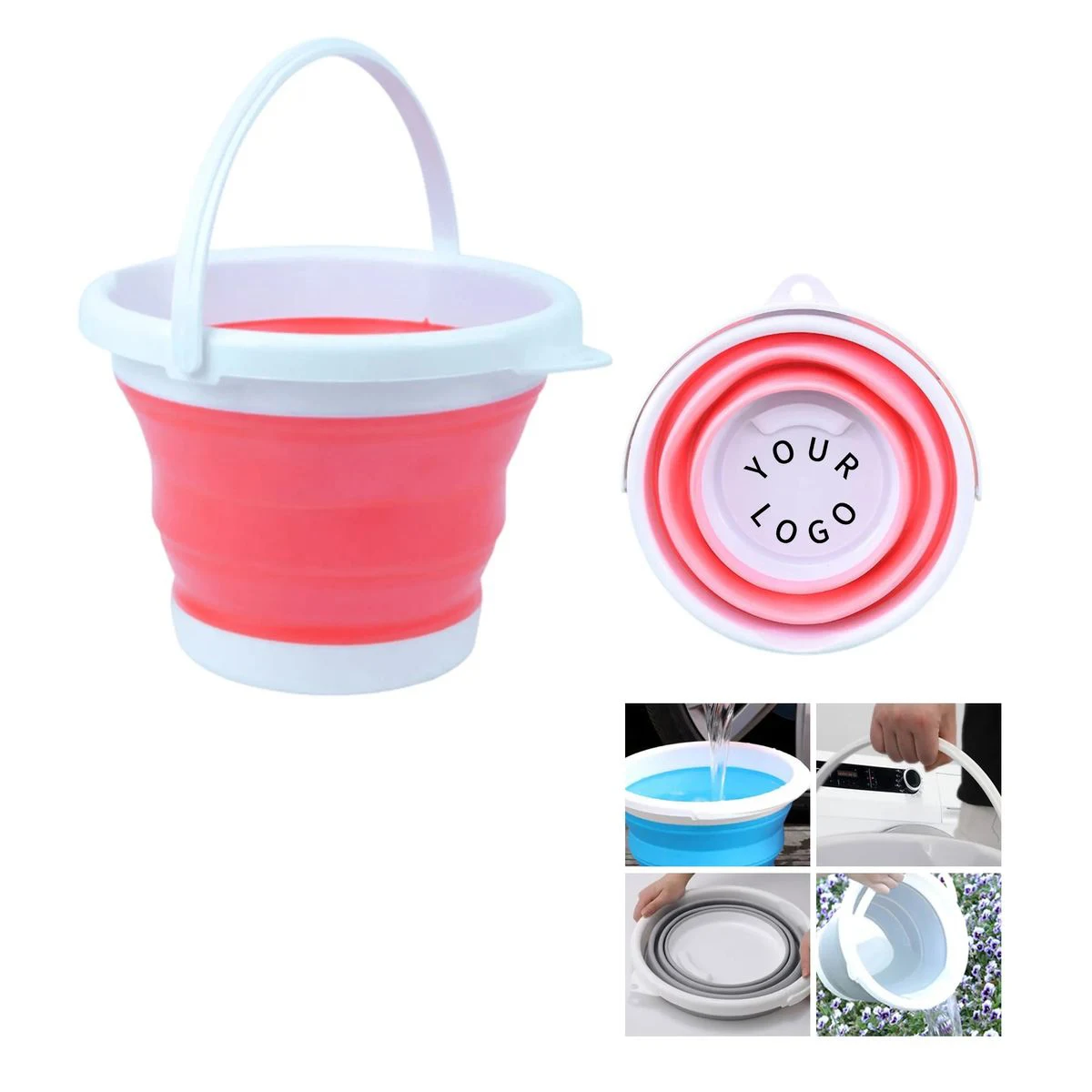 Compact 3L Silicone Folding Bucket for Travel 1