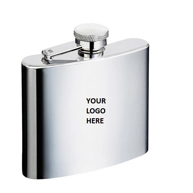 Portable Stainless Steel Square Hip Flask 6 oz 1