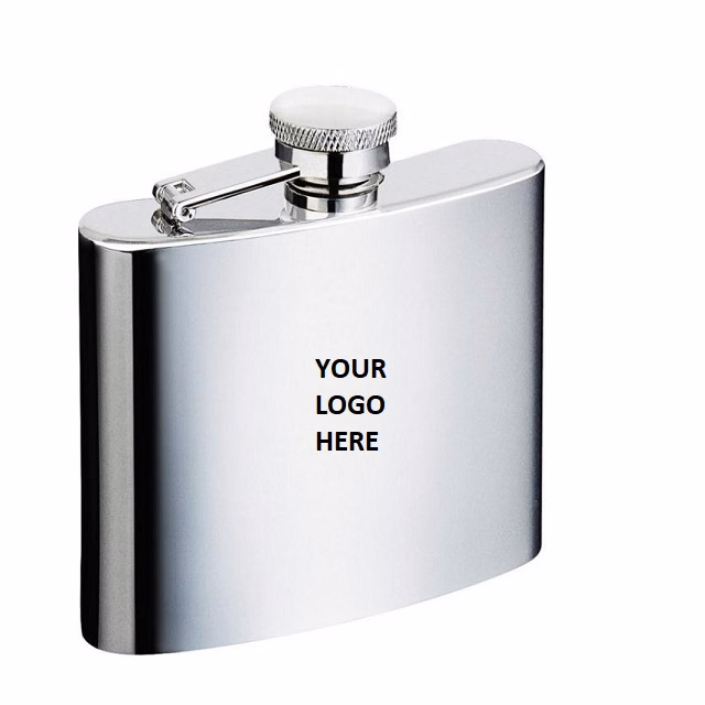 Portable Stainless Steel Square Hip Flask 6 oz