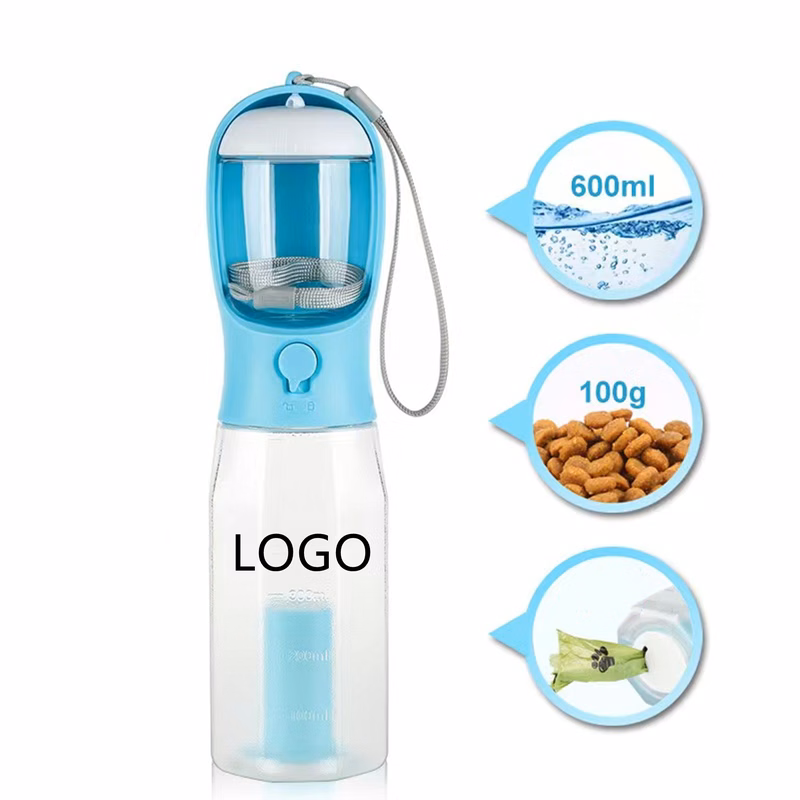 3 In 1 Dog Water Bottle With Food Container And Poop Bags