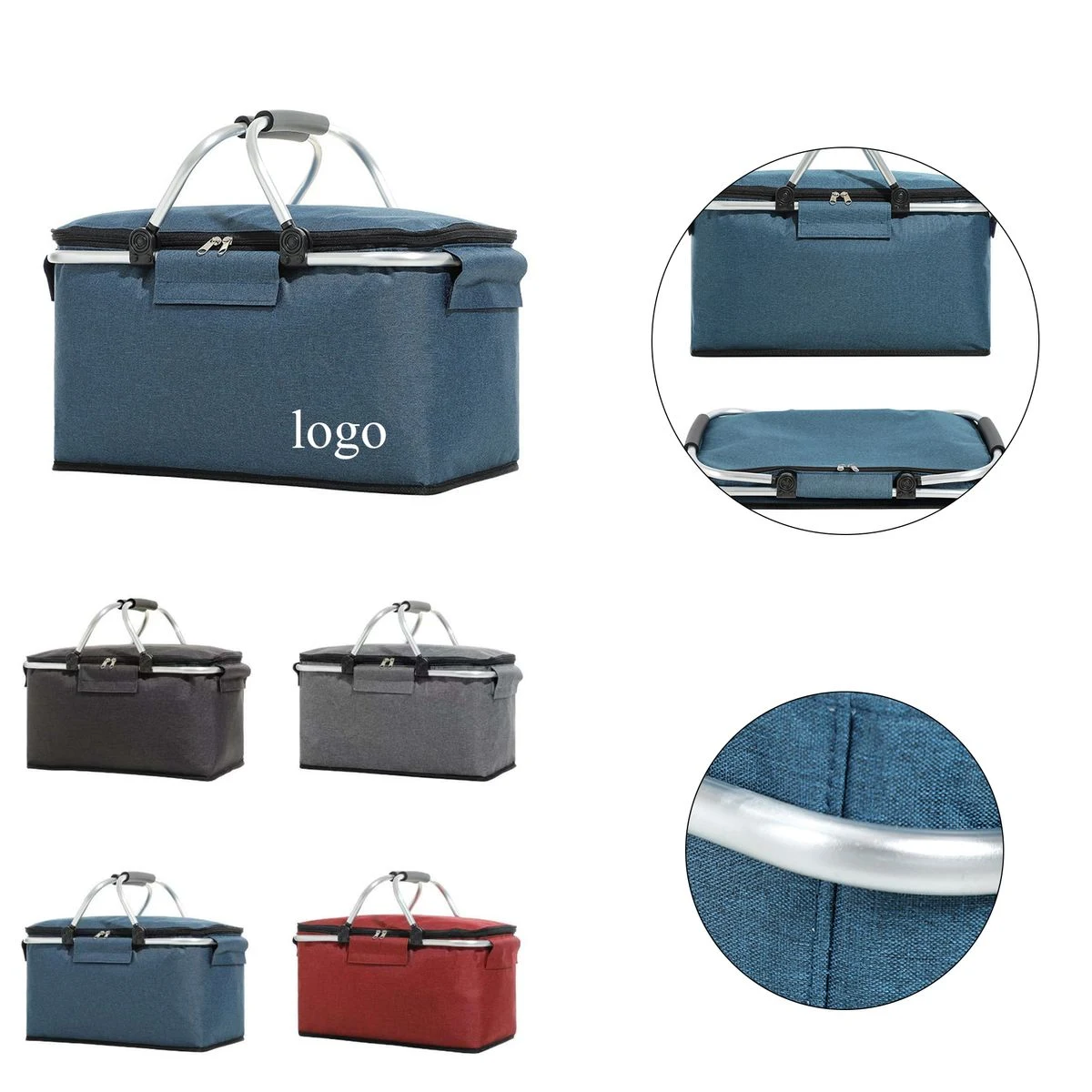 Collapsible Picnic Basket Tote 1