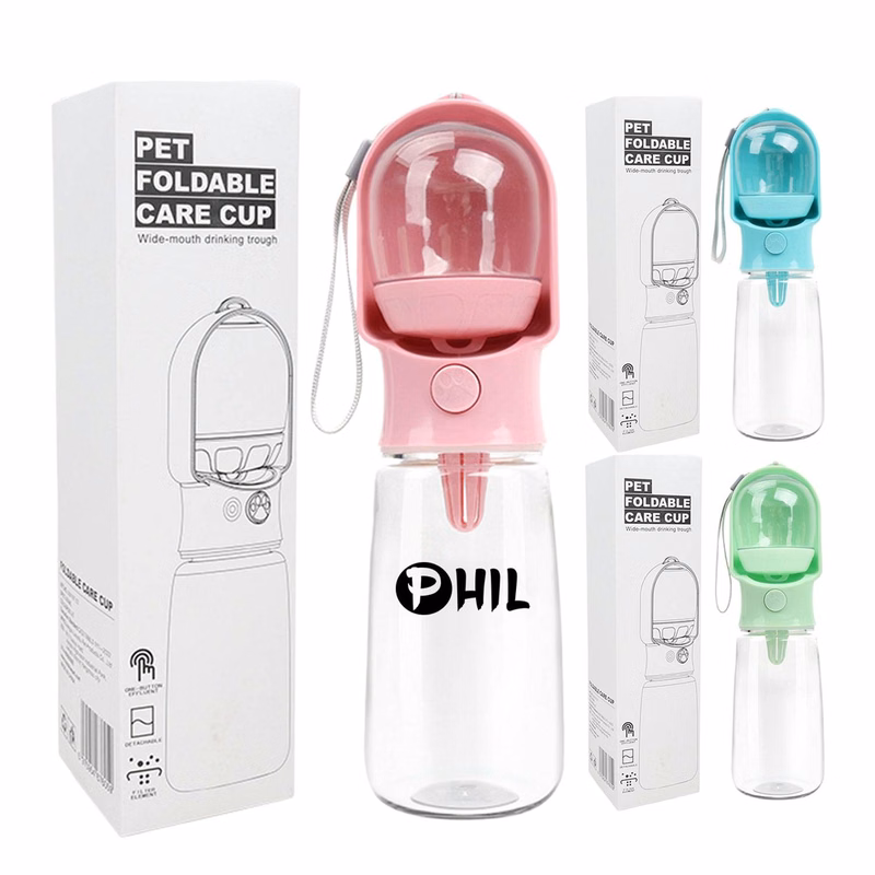 17oz 2-in-1 Plastic Foldbale Pet Care Cup W/ Feeding