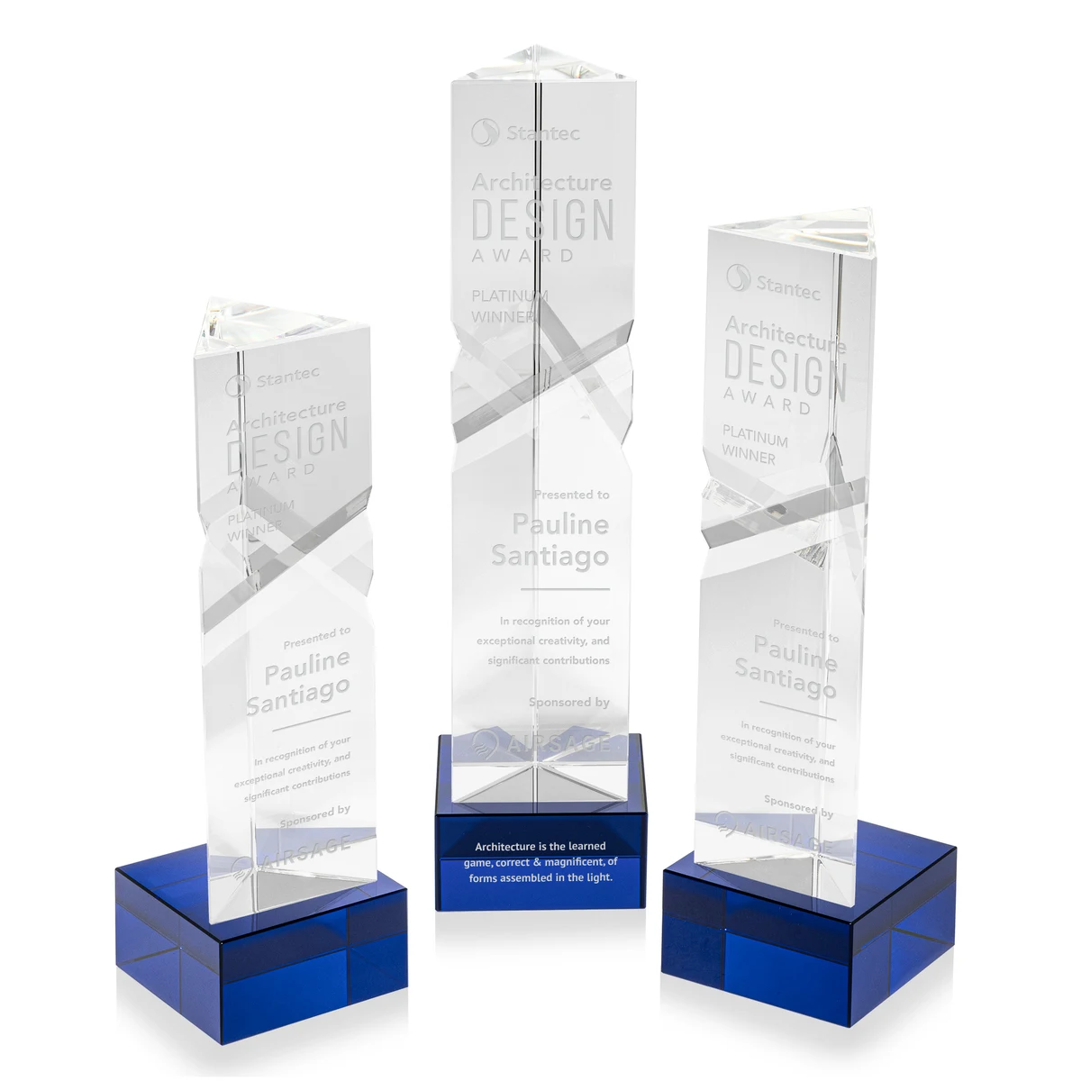 Oakham Award on Hancock Base - Blue 1