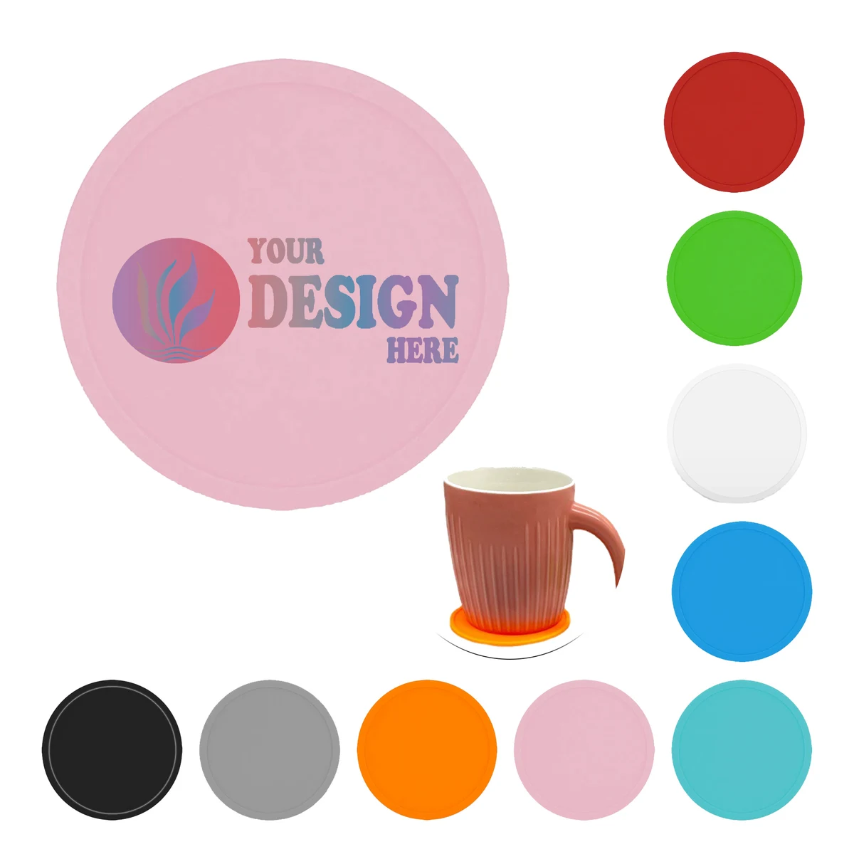 Round Silicone Cup Coaster 1