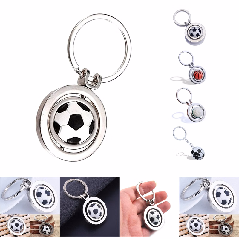 Football Club Logo Metal Pendant Keychain
