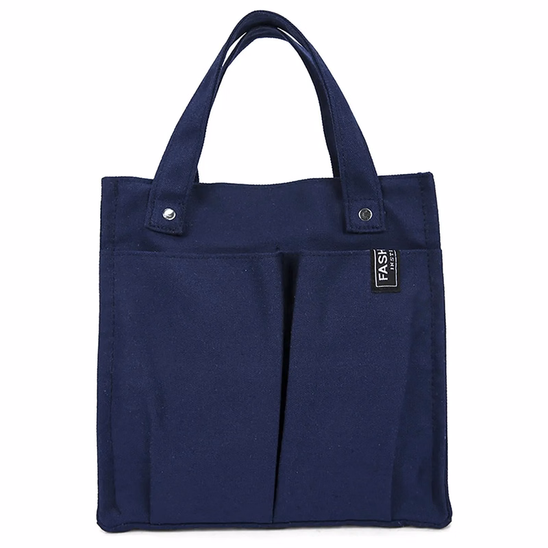 Multi-pocket Canvas Tote Bento Handbag