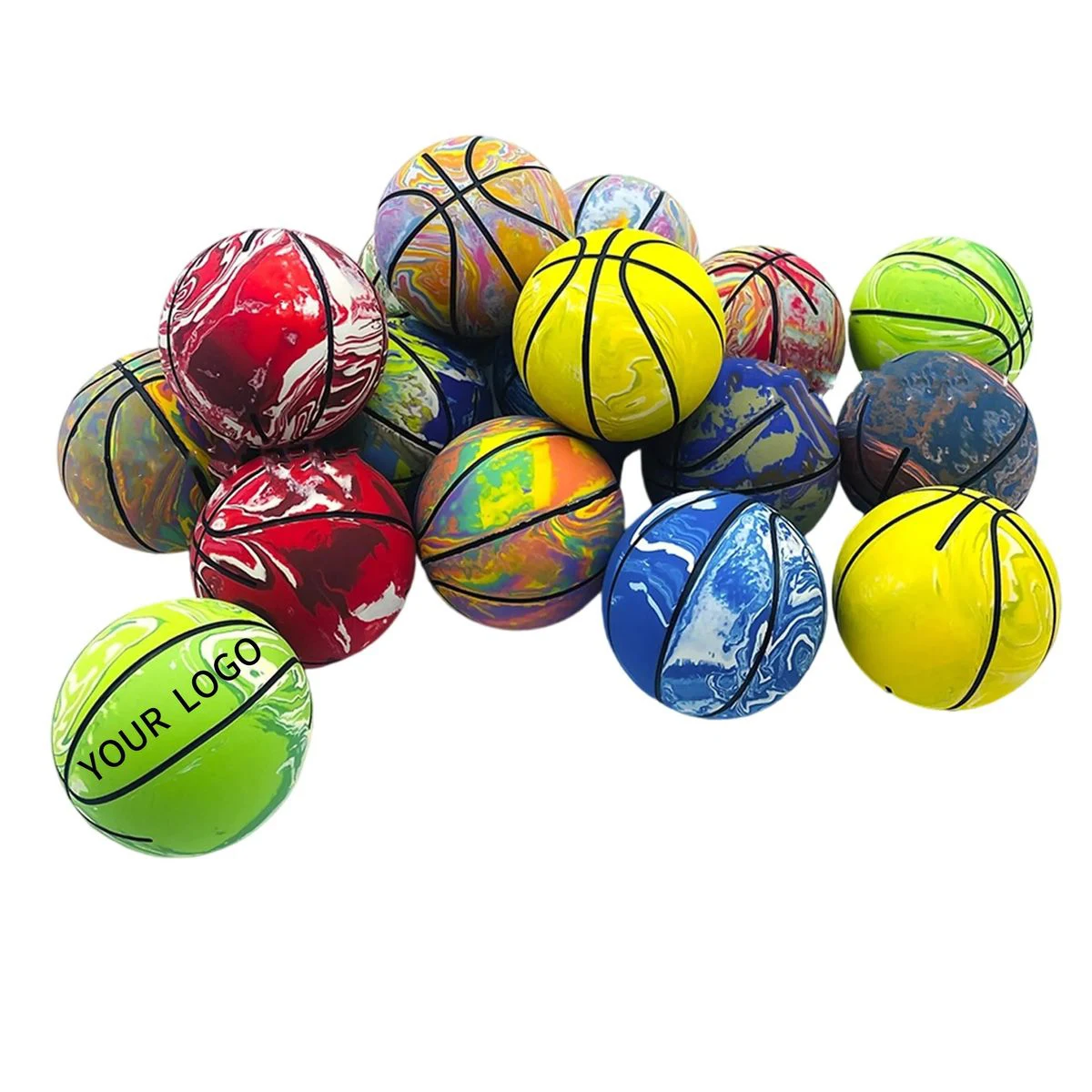 2.4 Inch Basketball Design Ball for Play and Stress 1