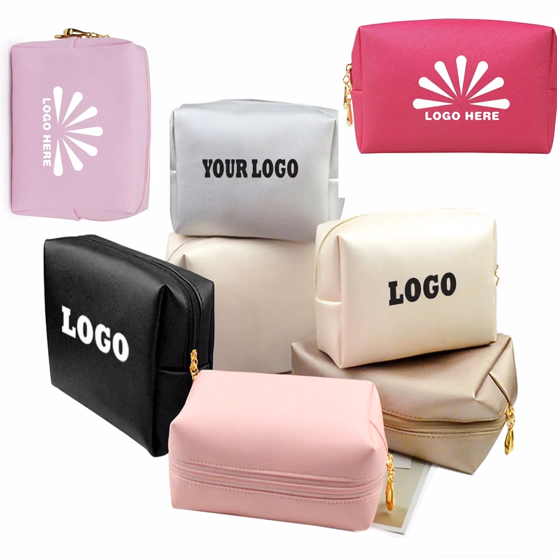 PU Leather Waterproof Travel Cosmetic Bag MOQ 100PCS
