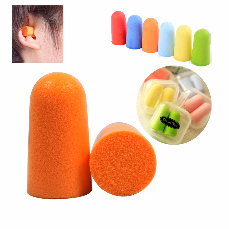 Slow-Return Foam Earplugs Bullet Tip Noise-Canceling for Sleep