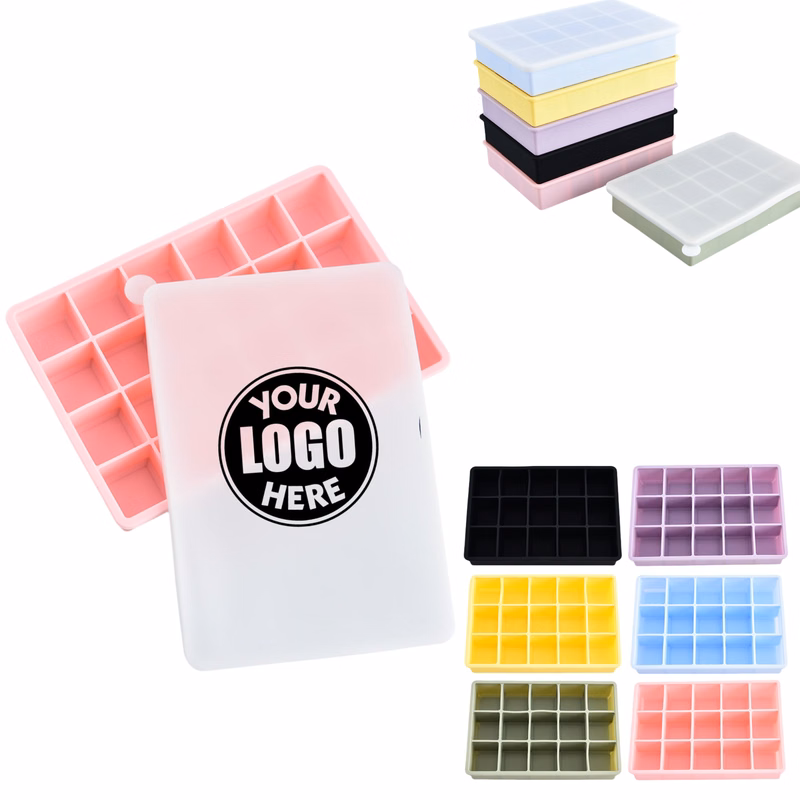 15 Flexible Silicone Ice Cube Molds