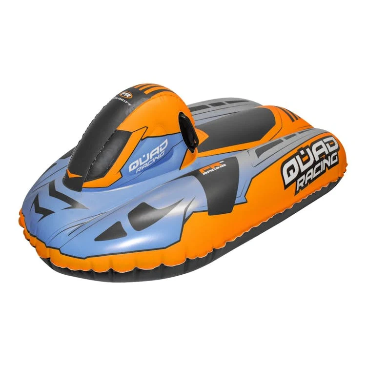 Inflatable Snowmobile Sleds - Orange/Blue 1