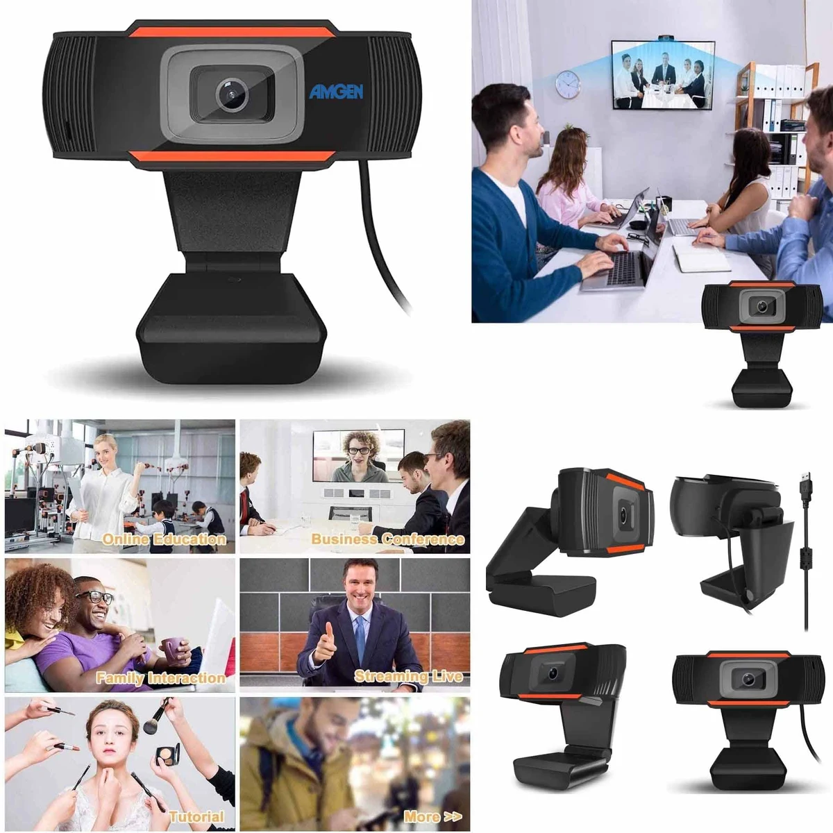 iBank® Webcam with Microphone for Desktop or Laptop 1