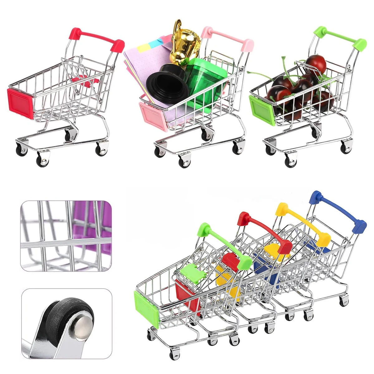 Mini Shopping Cart Storage Desk Ornament 1