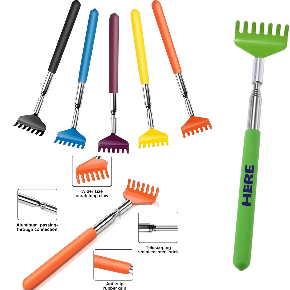 Retractable Stainless Steel Back Scratcher 1
