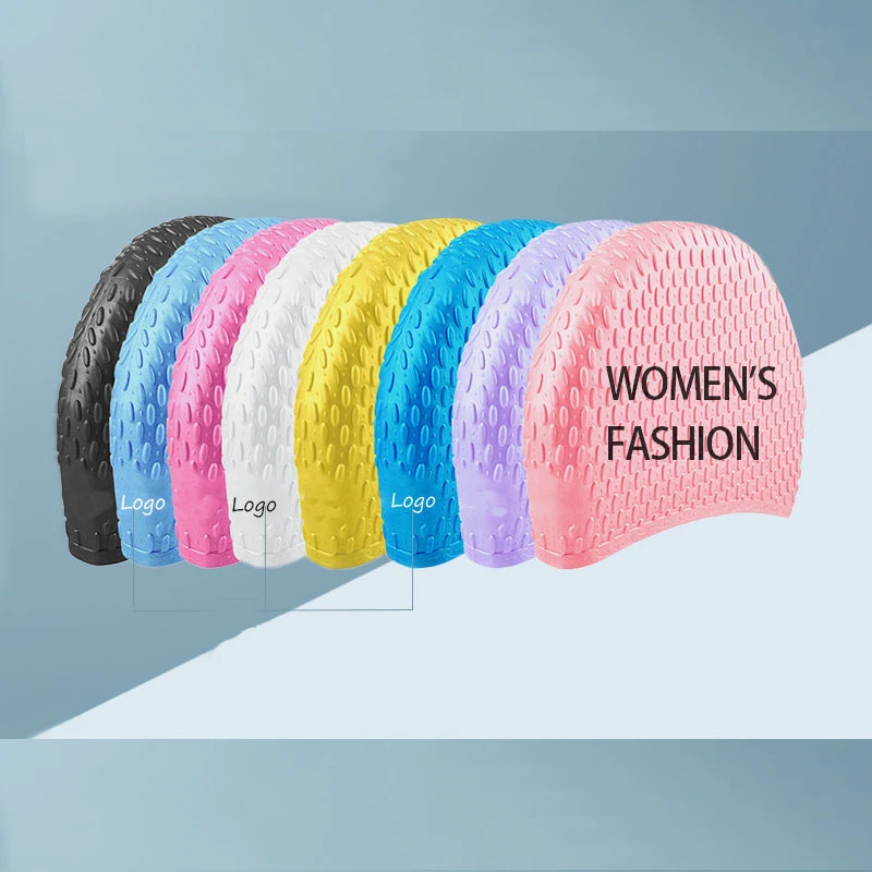 silicone water drop swimming cap 1