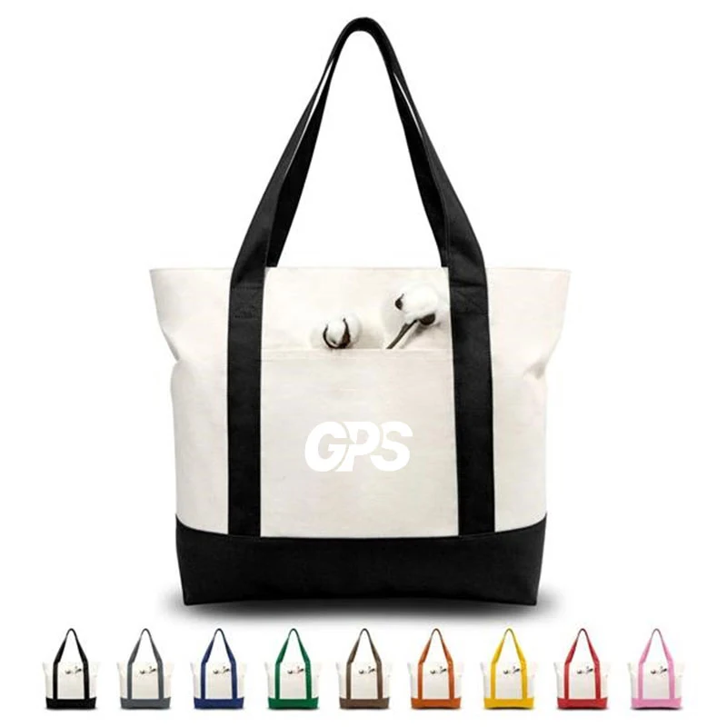 Initial Canvas Tote Bag, custom tote bag with logo imprint 1