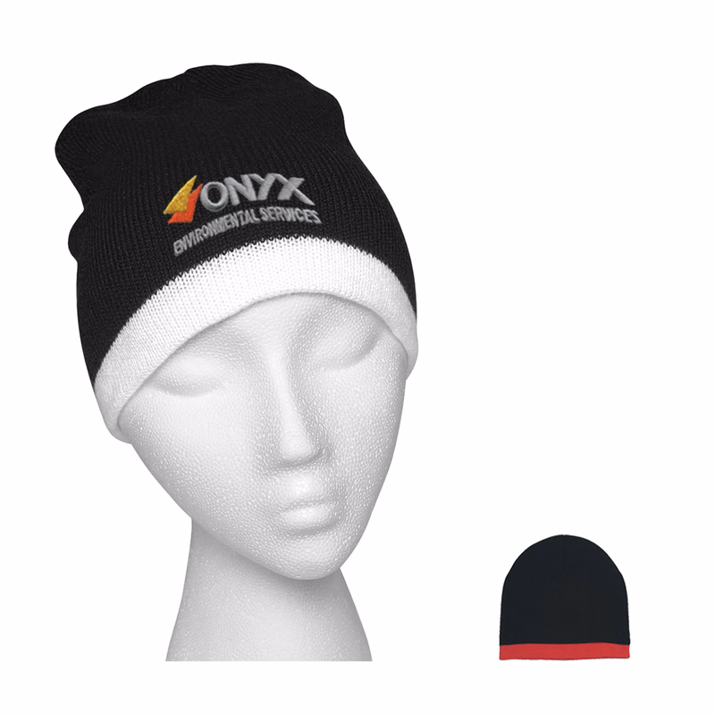 Knit Beanie With Stripe