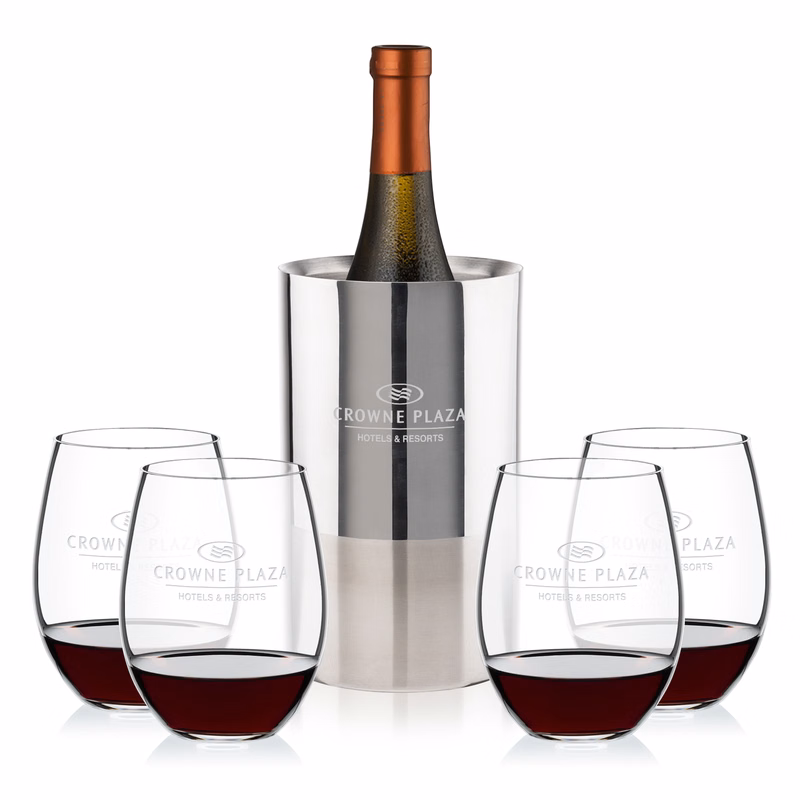 Catania Wine Cooler & RIEDEL Stemless Wine Set