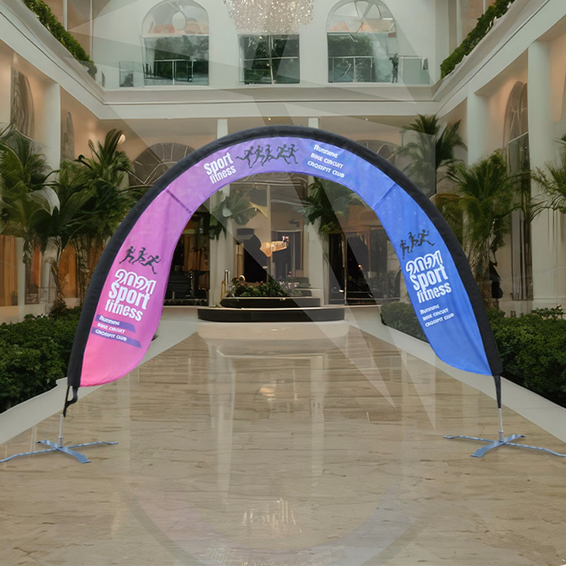 Racing Air Gate – (Double-Sided) Graphic & Hardware Combo,Medium Size