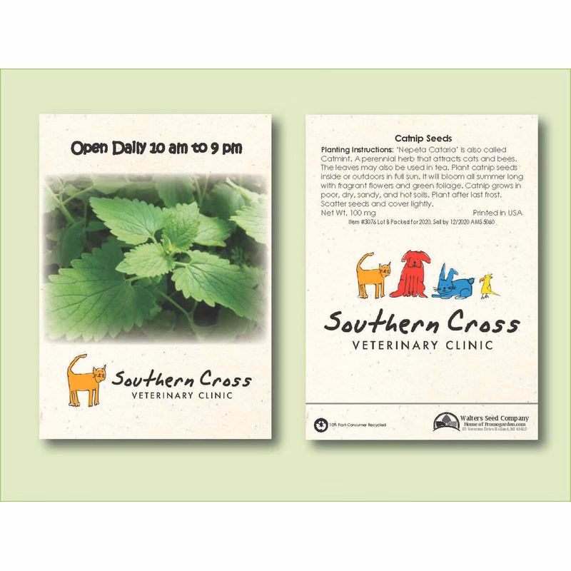 Catnip Seed Packet - Size 3.25" x 4.5"
