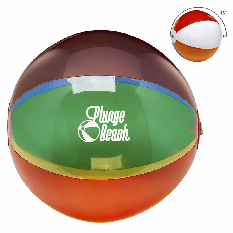 16" Translucent Multi-Color Beach Ball