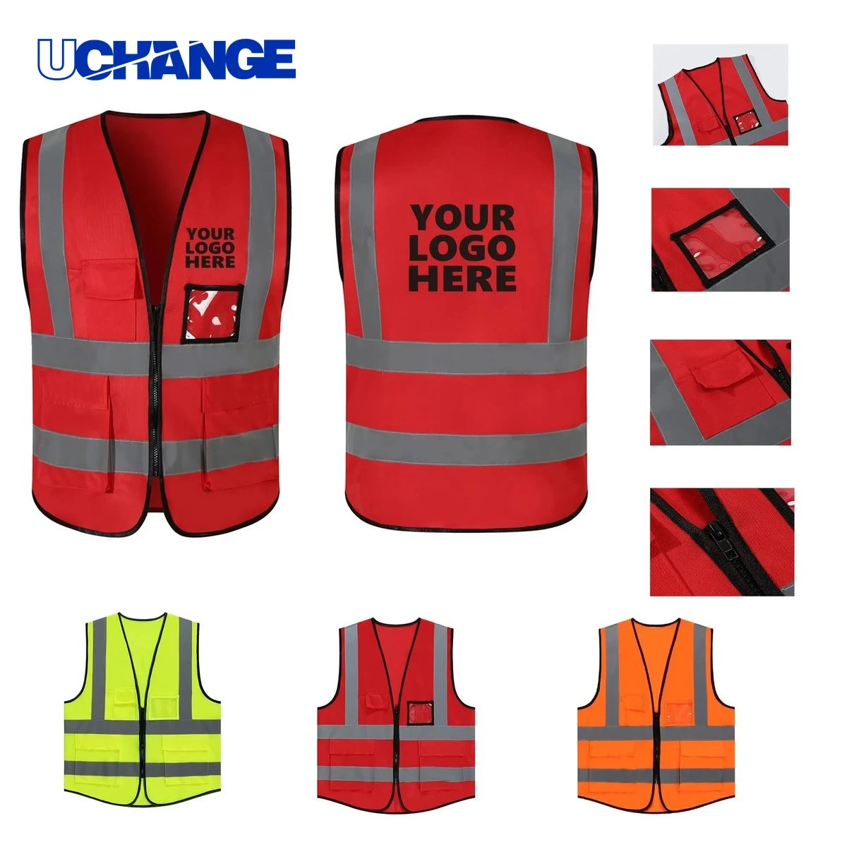 Class 2 High-Visibility Safety Vest with Pockets 1