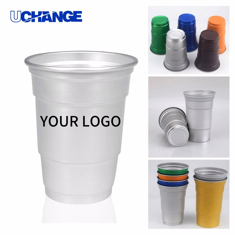 Aluminum Party Cup Drinkware 16oz Disposable Design