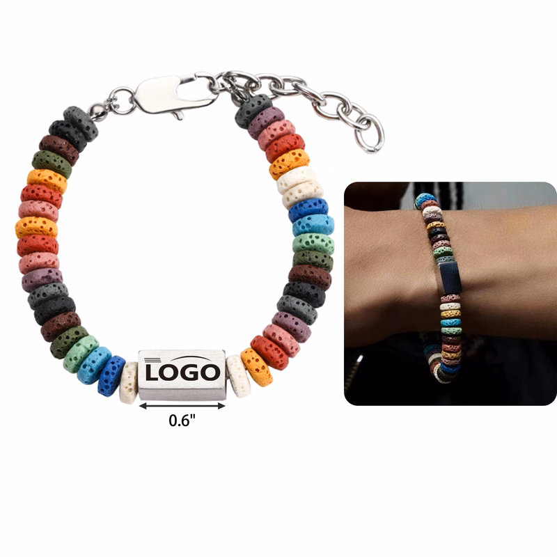 Comfortable Colorful Volcanic Stone Bracelet