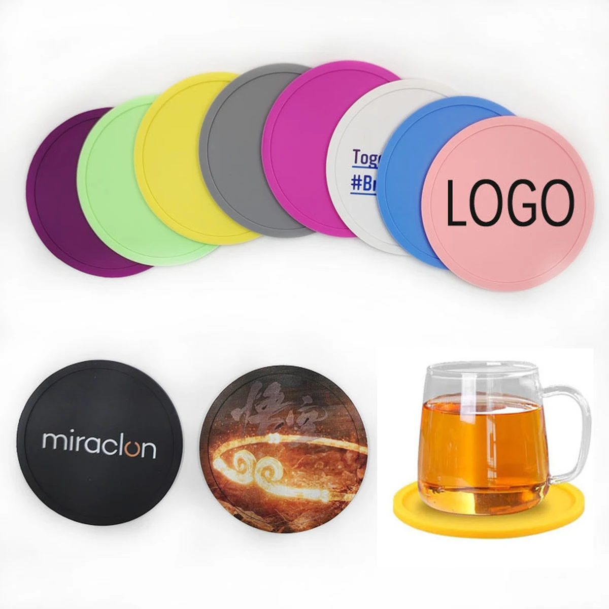 Round Silicone Coasters 1