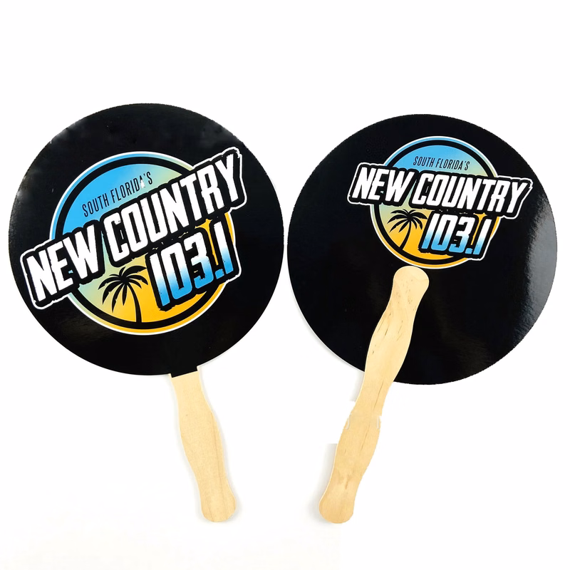 Advertising Wooden Handle Fans