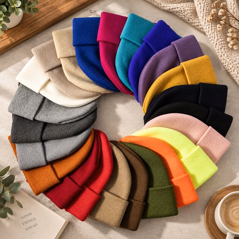 Custom Classic Polyester Cotton Beanies