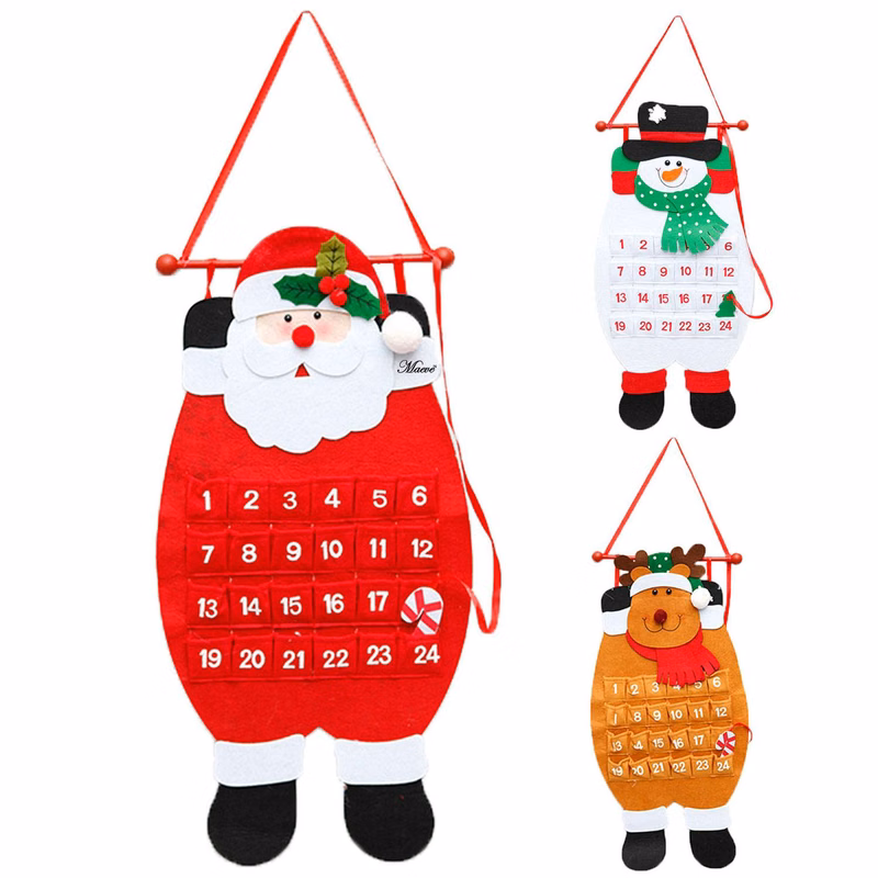 Felt Christmas Countdown Calendar Flag