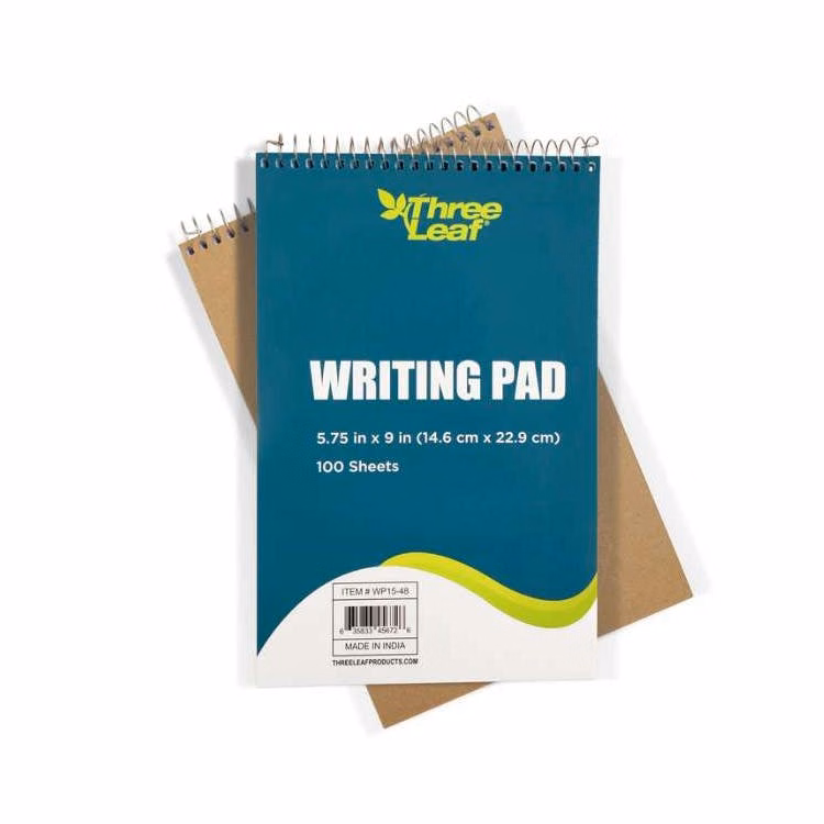 Three Leaf Ruled Writing Pad 5.75 x 9