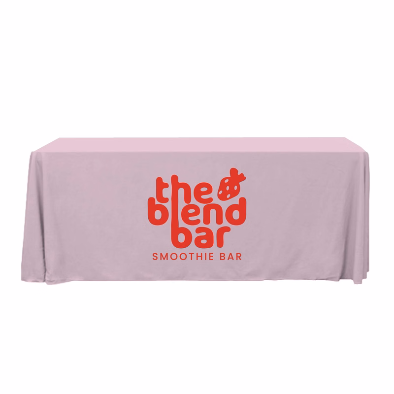 6 ft. Throw PolyPoplin Table Cover (One Color Logo)
