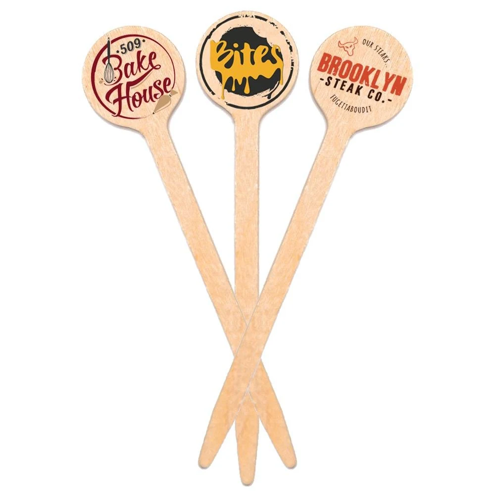 4 inch Custom Toothpicks - Round Top - Color Printing 1
