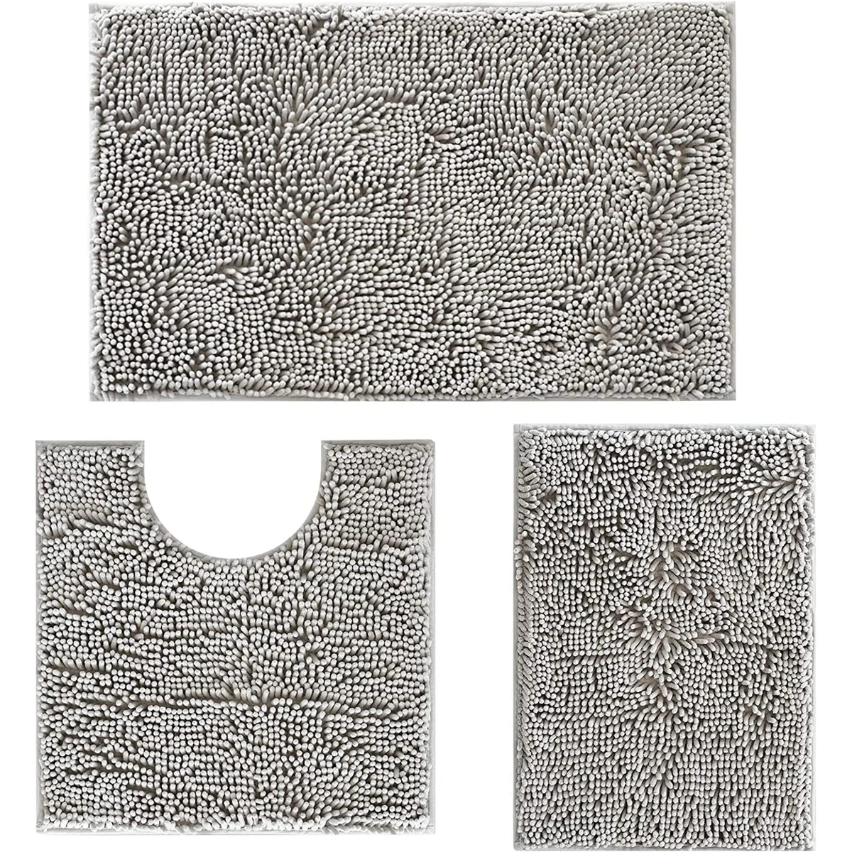 Soft Chenille Bathroom Rugs Sets 3 Piece 1