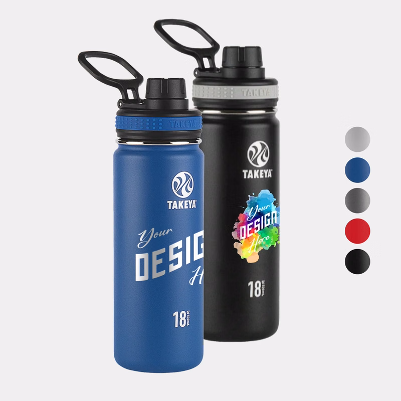 18 oz Takeya® Stainless Steel Insulated Originals Water Bottle w/ Spout Lid
