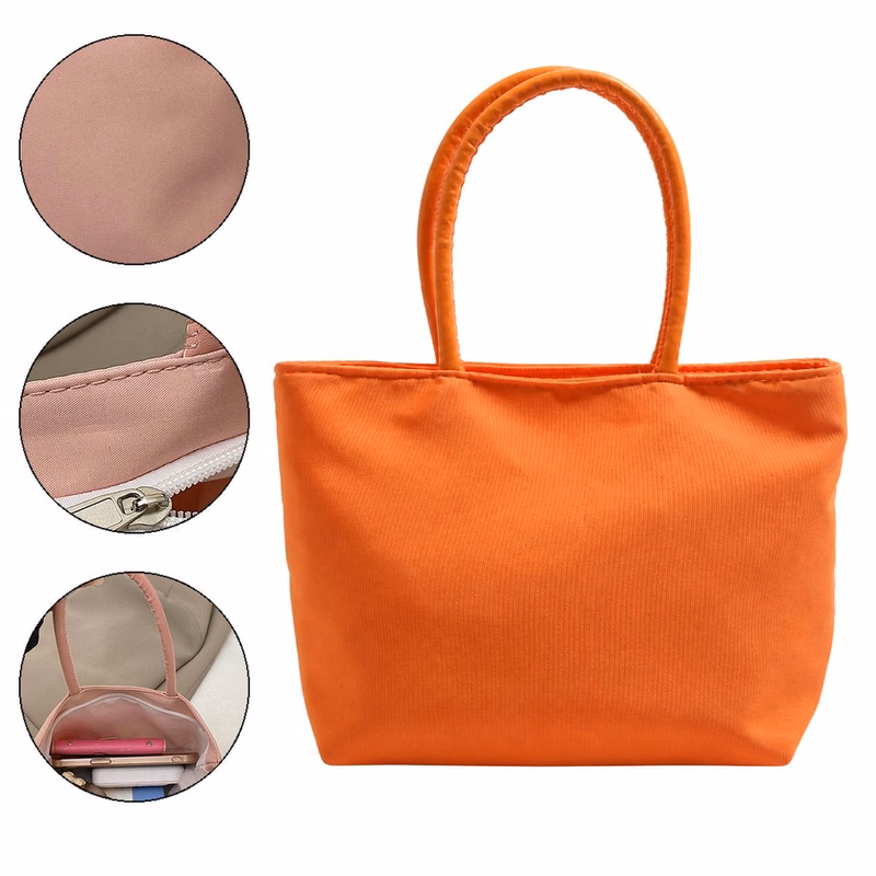 Candy-Color Mini Handbag with Short Handles