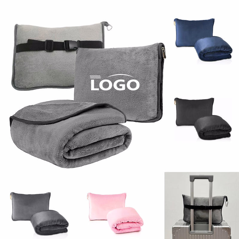 Portable Soft Travel Blanket Pillow