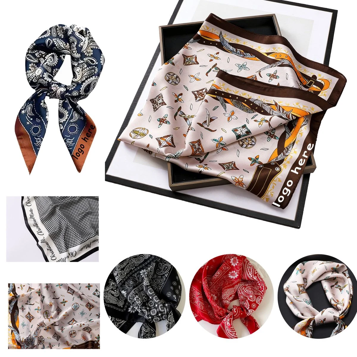 Stylish Alphabet Pattern Decorative Scarf 1