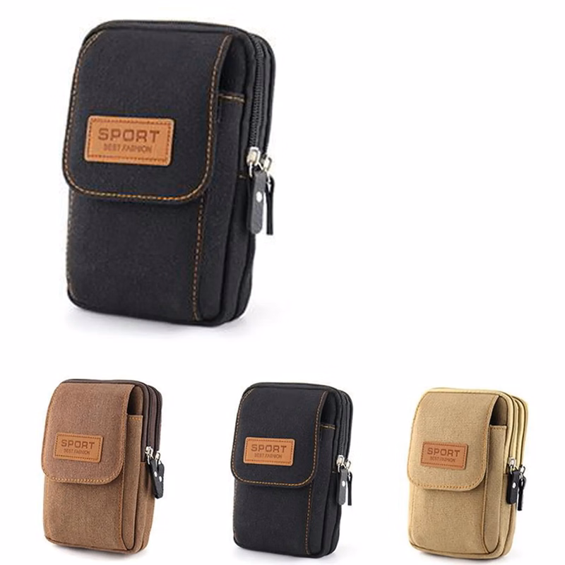 7" Thickened Canvas Waist Bag