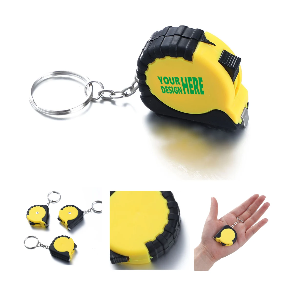 MOQ 50 Mini Retractable Tape Measure Keychain 1