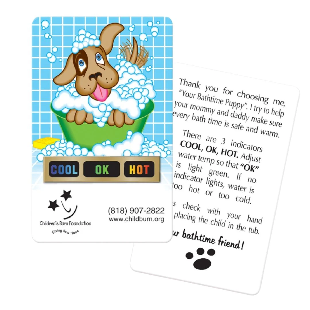Puppy Tub Tester Temperature Card, Stock 1