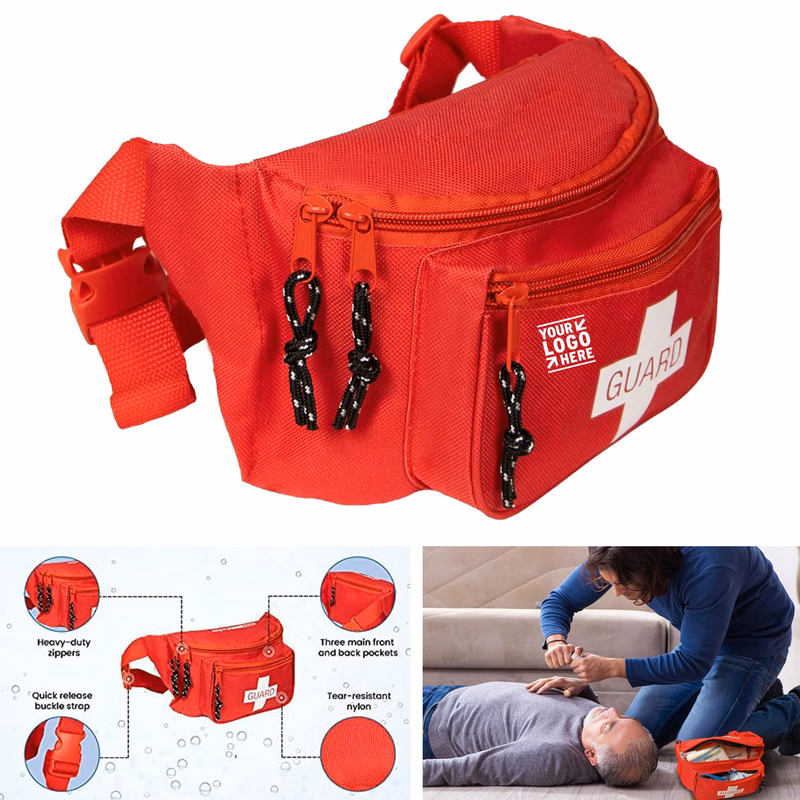 8" x 2" x 6" Travel First Aid Empty Fanny Pack Emergency Equipment Set