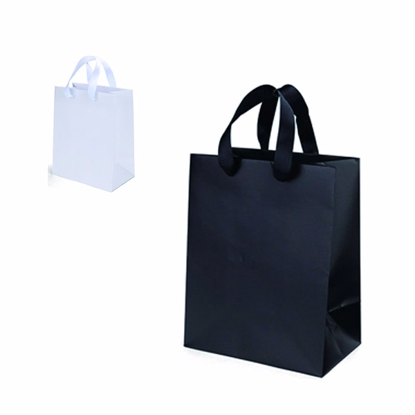 Matte Laminated Gift Bag w/ Ribbon Handles(7" W x 4 3/4" G x 8 1/4" H)