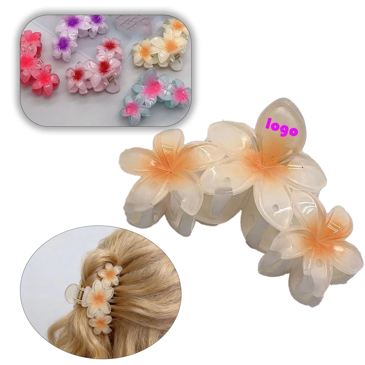 Frangipani Hair Claw 1